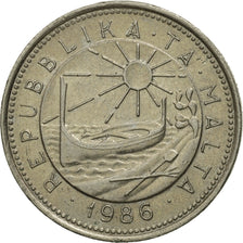 Malta, 10 Cents, 1986, MS(63), Copper-nickel, KM:76