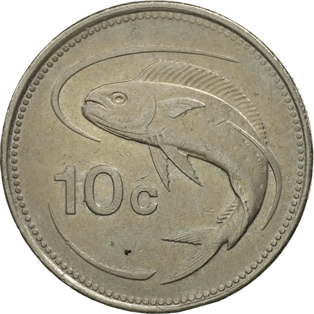 Malta, 10 Cents, 1986, MS(63), Copper-nickel, KM:76