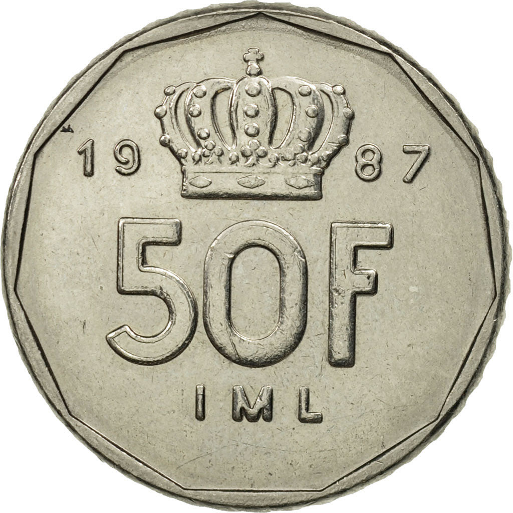 Coin, Luxembourg, Jean, 50 Francs, 1987, MS(63), Nickel, KM:62