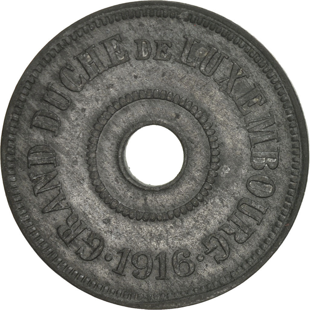 Luxembourg, Charlotte, 25 Centimes, 1916, VF(30-35), Zinc, KM:29