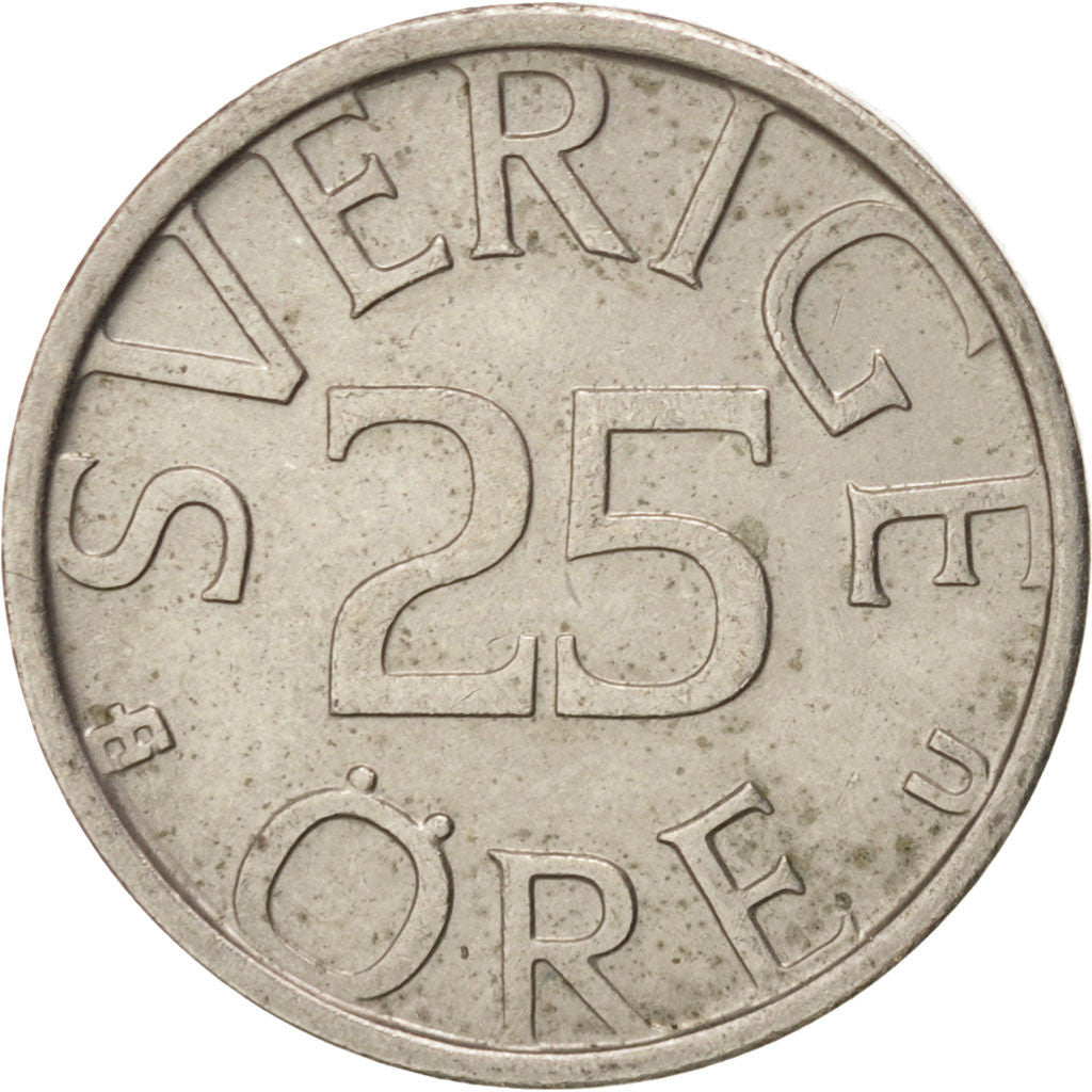 Svezia, Carl XVI Gustaf, 25 Öre, 1978, SPL-, Rame-nichel, KM:851