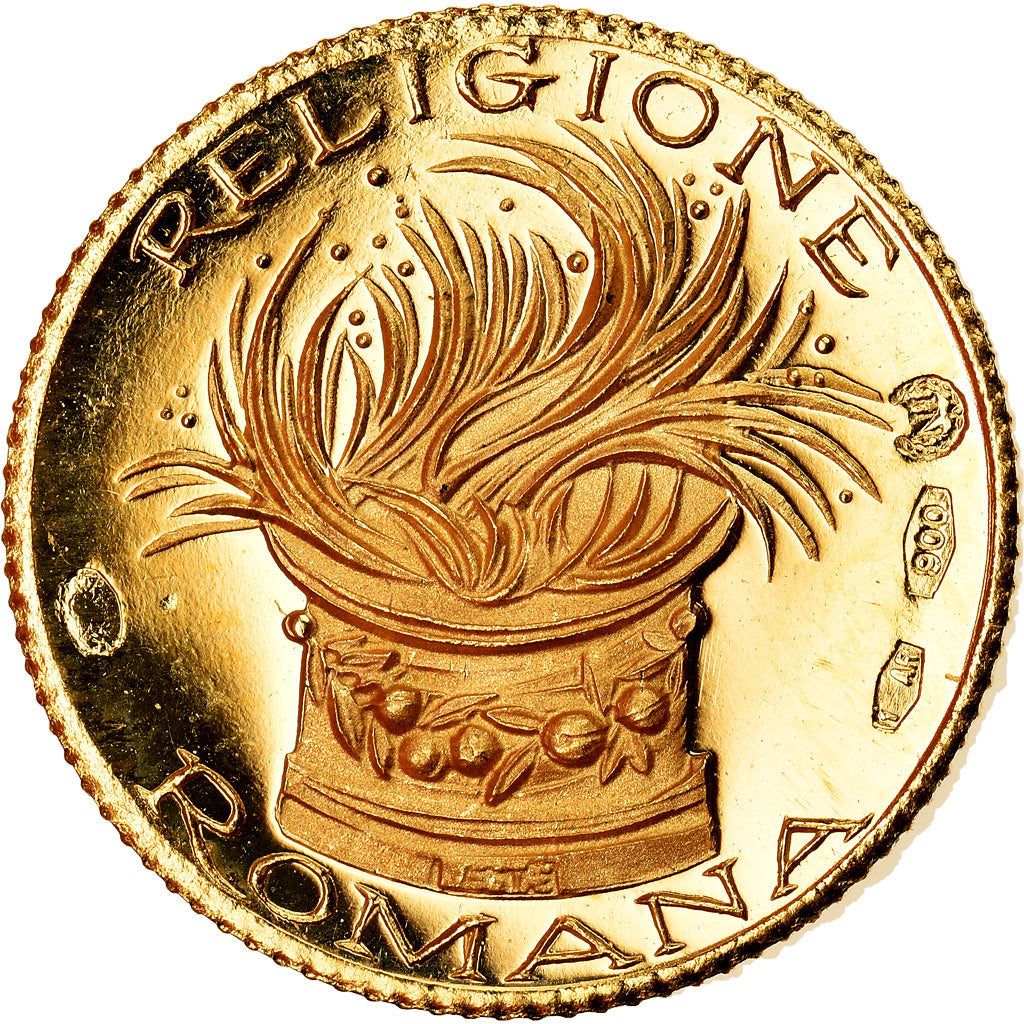 Italy, Medal, Le Grandi religioni, Romana, Religions & beliefs, MS(63), Gold