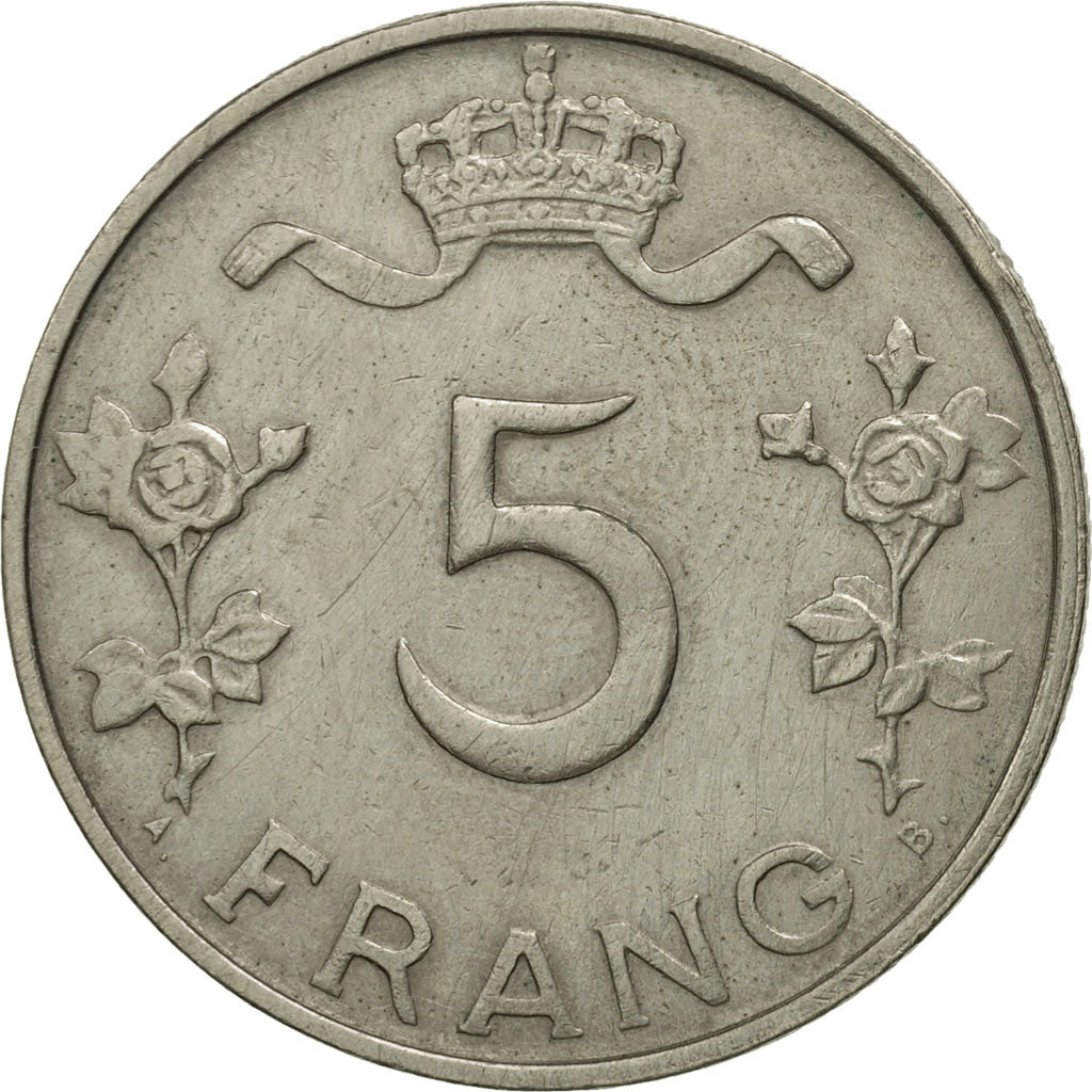 Coin, Luxembourg, Charlotte, 5 Francs, 1949, MS(63), Copper-nickel, KM:50