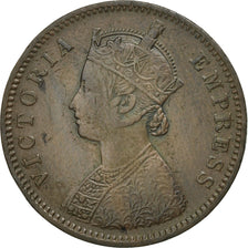 INDIA-BRITISH, Victoria, 1/4 Anna, 1883, EF(40-45), Copper, KM:486