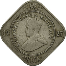 INDIA-BRITISH, George V, 2 Annas, 1927, MS(60-62), Copper-nickel, KM:516