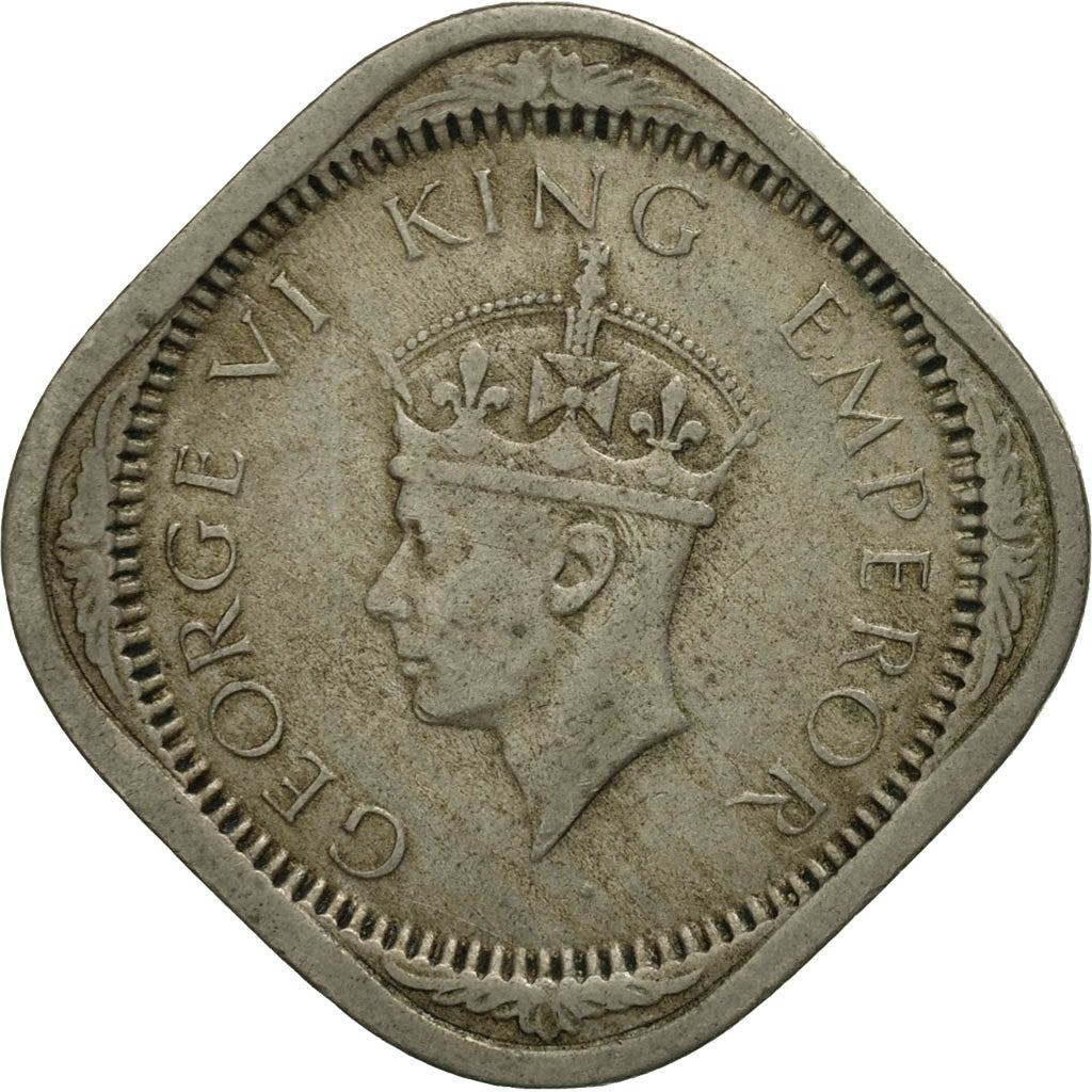 Coin, INDIA-BRITISH, George VI, 2 Annas, 1941, AU(55-58), Copper-nickel, KM:541