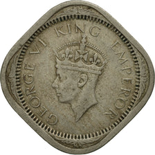 Coin, INDIA-BRITISH, George VI, 2 Annas, 1941, AU(55-58), Copper-nickel, KM:541