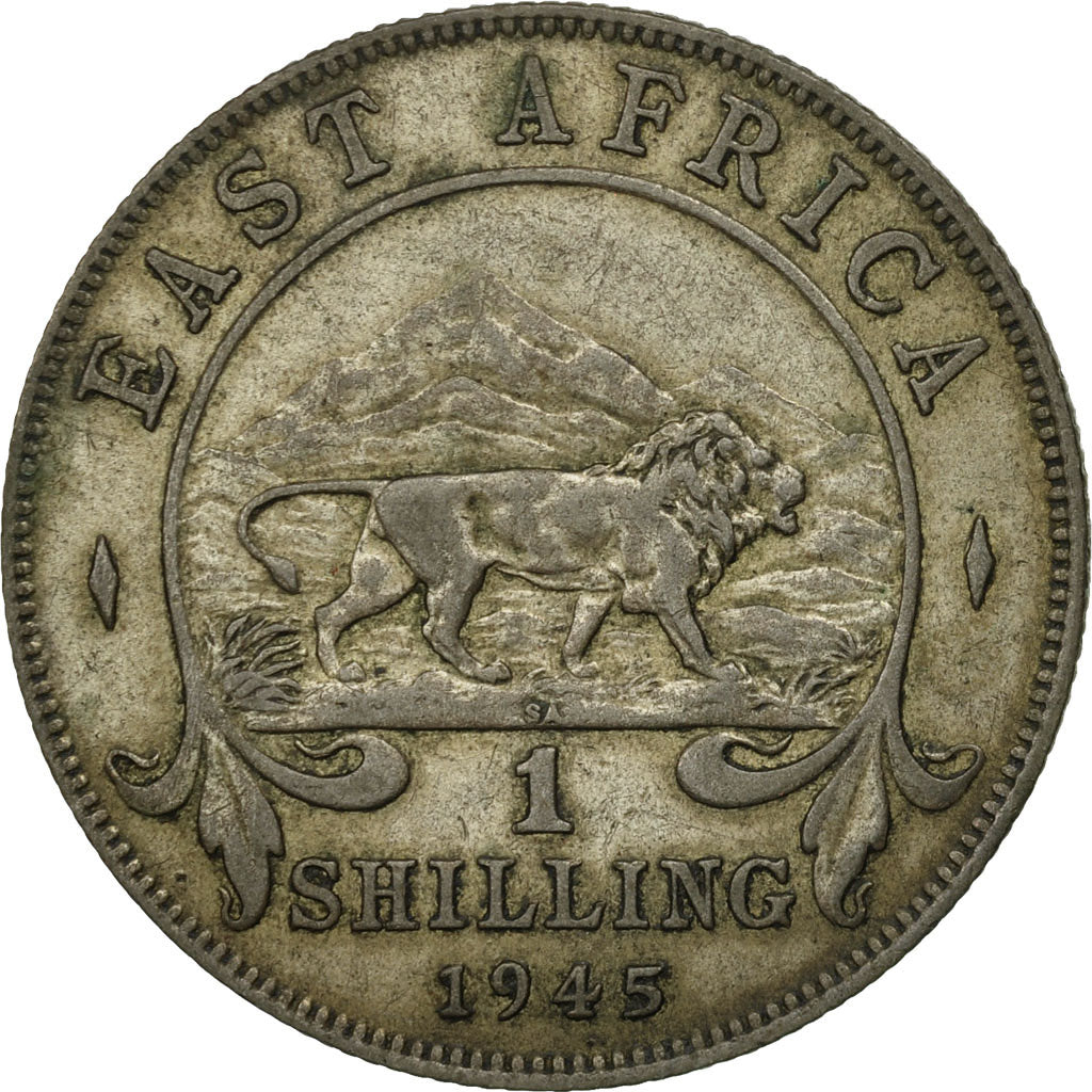 EAST AFRICA, George VI, Shilling, 1945, EF(40-45), Silver, KM:28.4