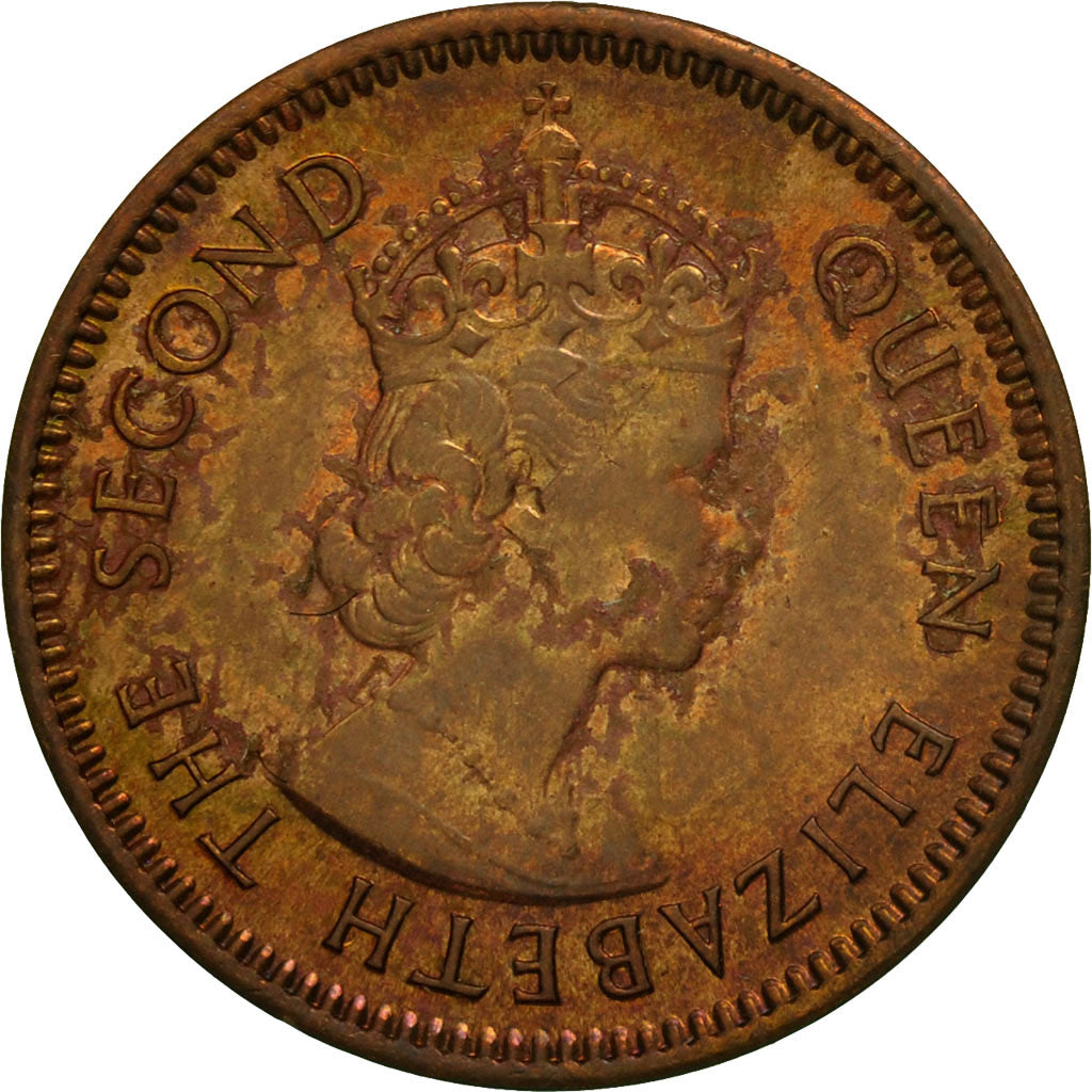 Coin, Mauritius, Elizabeth II, Cent, 1975, AU(55-58), Bronze, KM:31