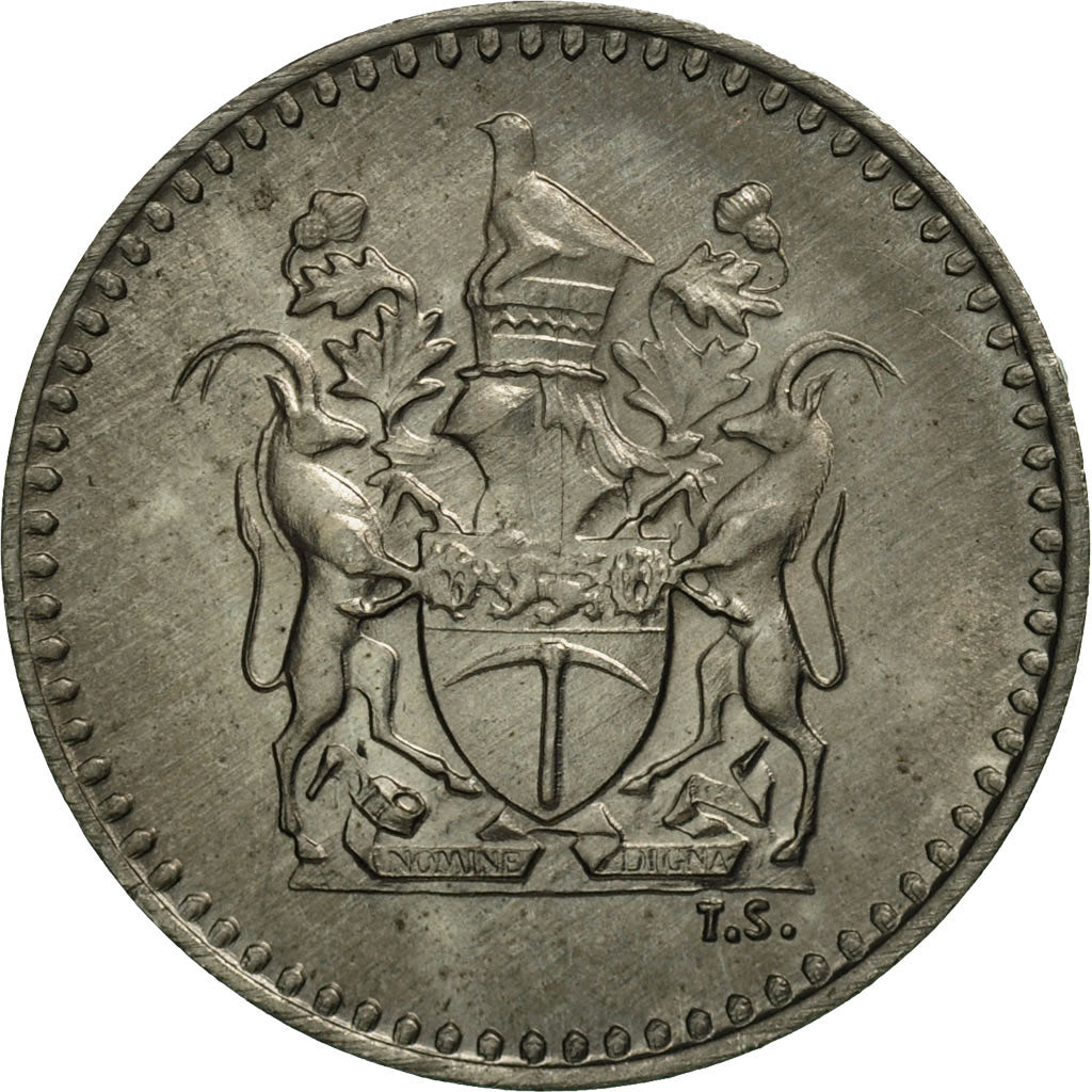 Rhodesia, 2-1/2 Cents, 1970, MS(60-62), Copper-nickel, KM:11