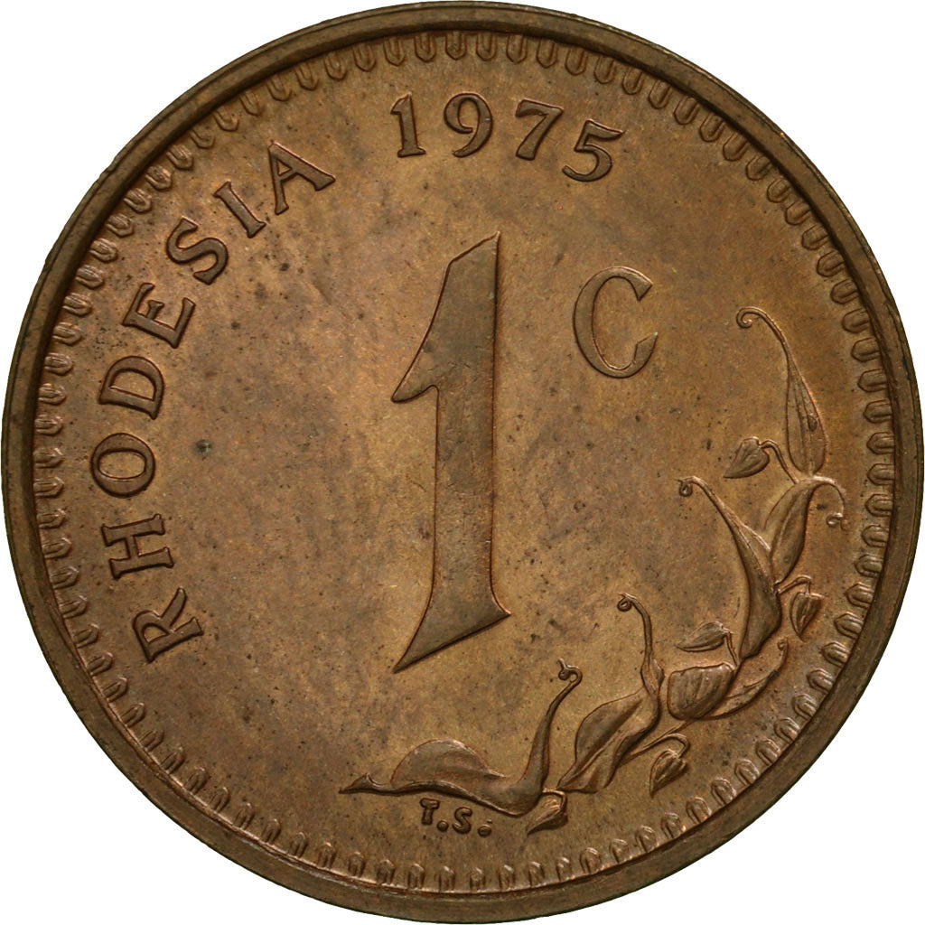 Rhodesia, Cent, 1975, AU(55-58), Bronze, KM:10