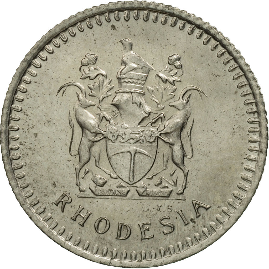 Rhodesia, 5 Cents, 1975, MS(63), Copper-nickel, KM:13