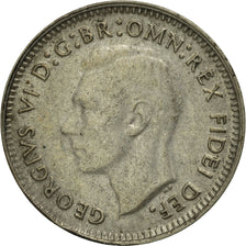 Australien, George VI, Threepence, 1951, VZ+, Silber, KM:44