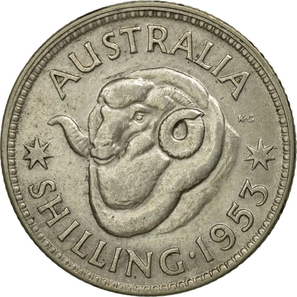 Australia, Elizabeth II, Shilling, 1953, Melbourne, MS(60-62), Silver, KM:53