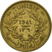 Coin, Tunisia, Anonymous, 50 Centimes, 1941, Paris, AU(55-58), Aluminum-Bronze