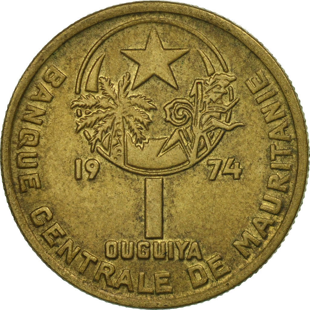 Mauritania, Ouguiya, 1974, MS(60-62), Aluminum-Bronze, KM:6