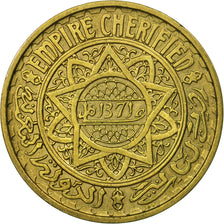 Morocco, Mohammed V, 50 Francs, 1951, Paris, MS(63), Aluminum-Bronze, KM:51