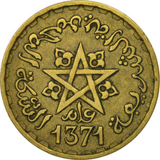 Coin, Morocco, Mohammed V, 20 Francs, 1951, Paris, MS(60-62), Aluminum-Bronze