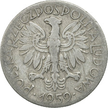 Coin, Poland, 5 Zlotych, 1959, Warsaw, MS(63), Aluminum, KM:47