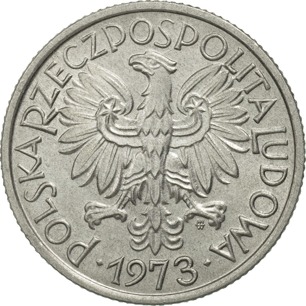 Coin, Poland, 2 Zlote, 1973, Warsaw, MS(63), Aluminum, KM:46