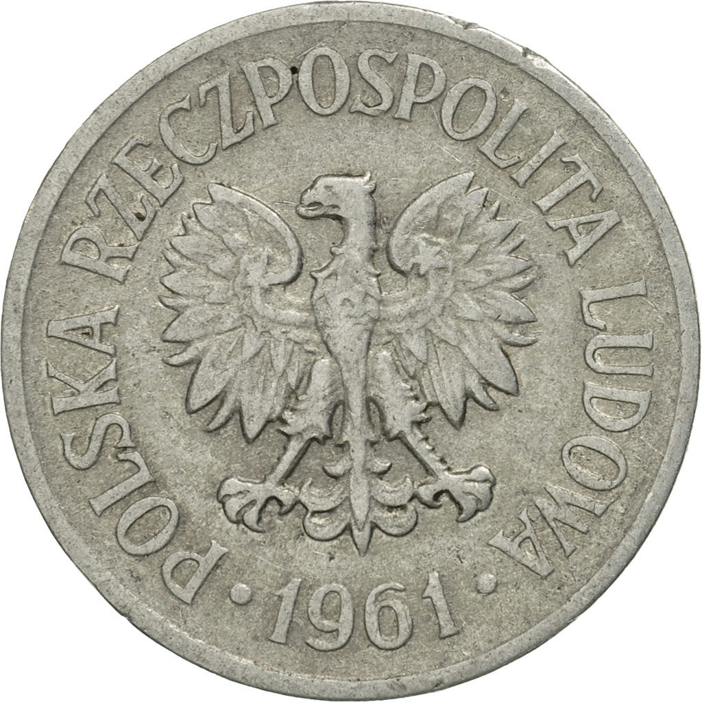 Coin, Poland, 20 Groszy, 1961, Warsaw, MS(60-62), Aluminum, KM:A47