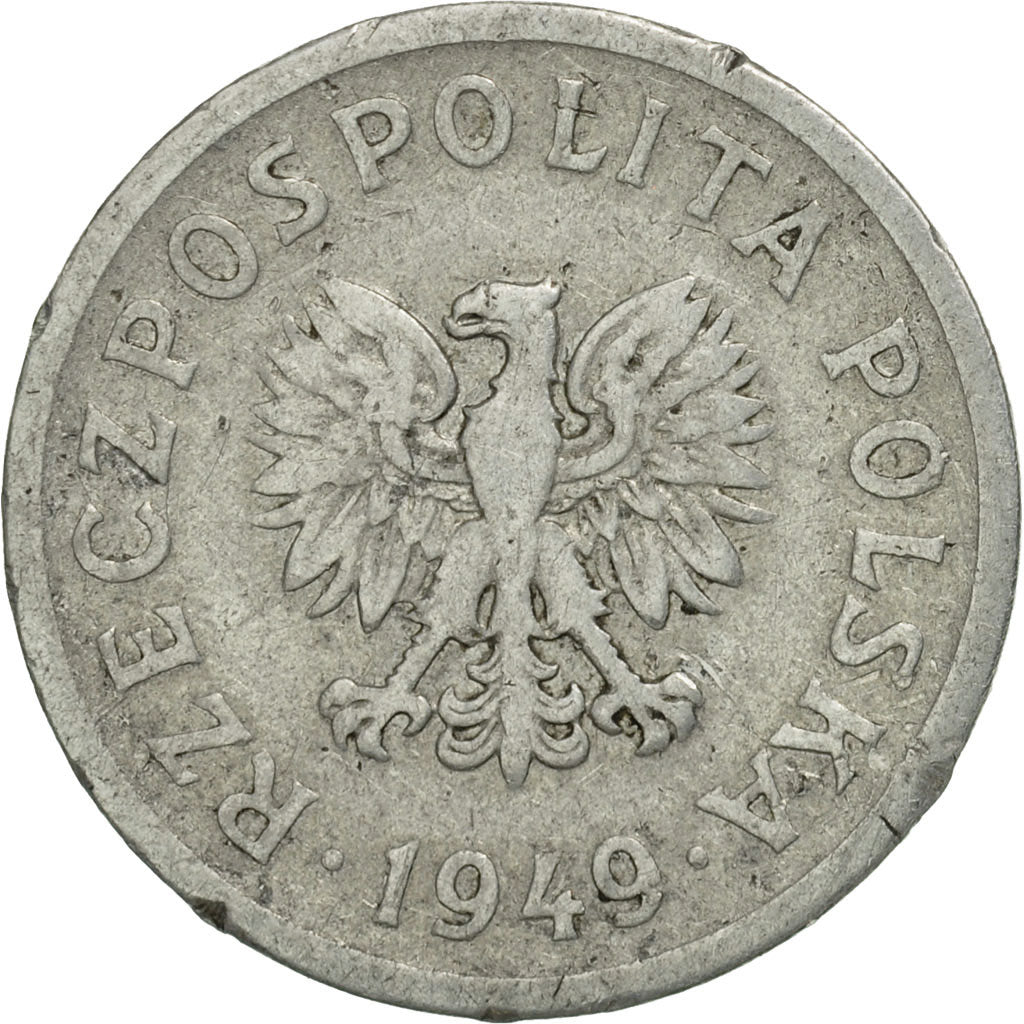 Moneda, Polonia, 10 Groszy, 1949, Kremnica, EBC+, Cobre - níquel, KM:42