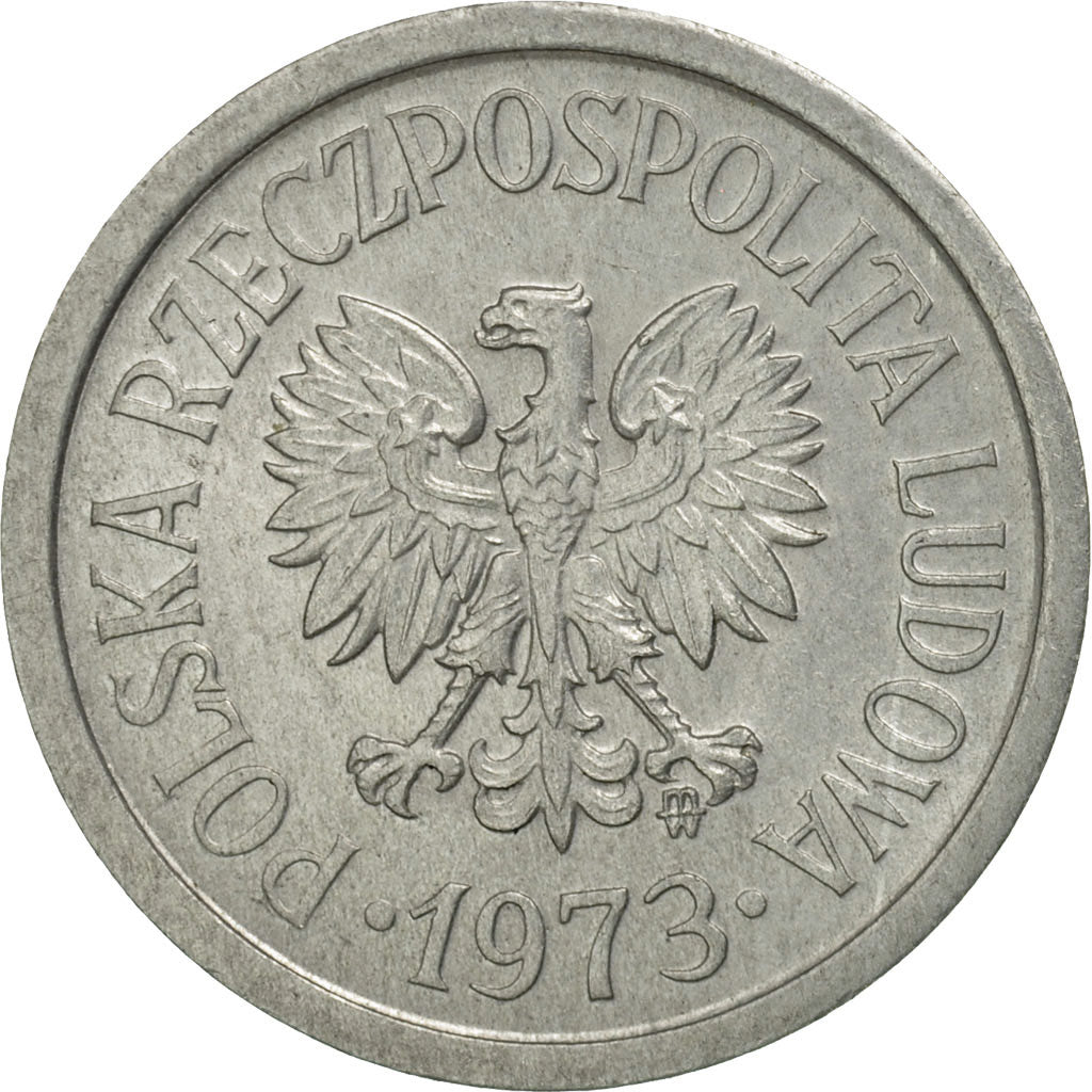 Coin, Poland, 10 Groszy, 1973, Warsaw, MS(63), Aluminum, KM:AA47