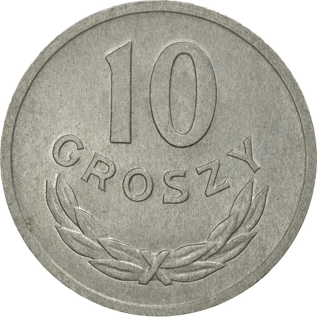 Coin, Poland, 10 Groszy, 1973, Warsaw, MS(63), Aluminum, KM:AA47