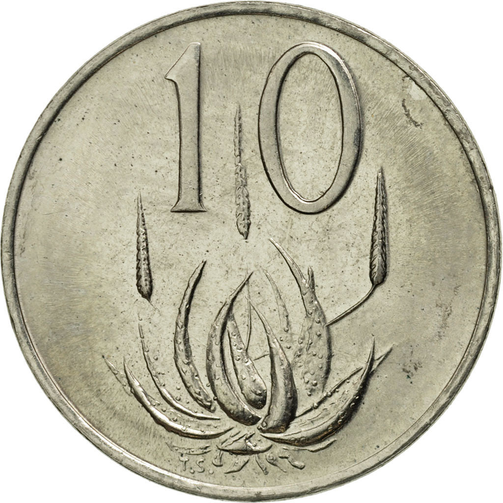 Coin, South Africa, 10 Cents, 1975, MS(63), Nickel, KM:85