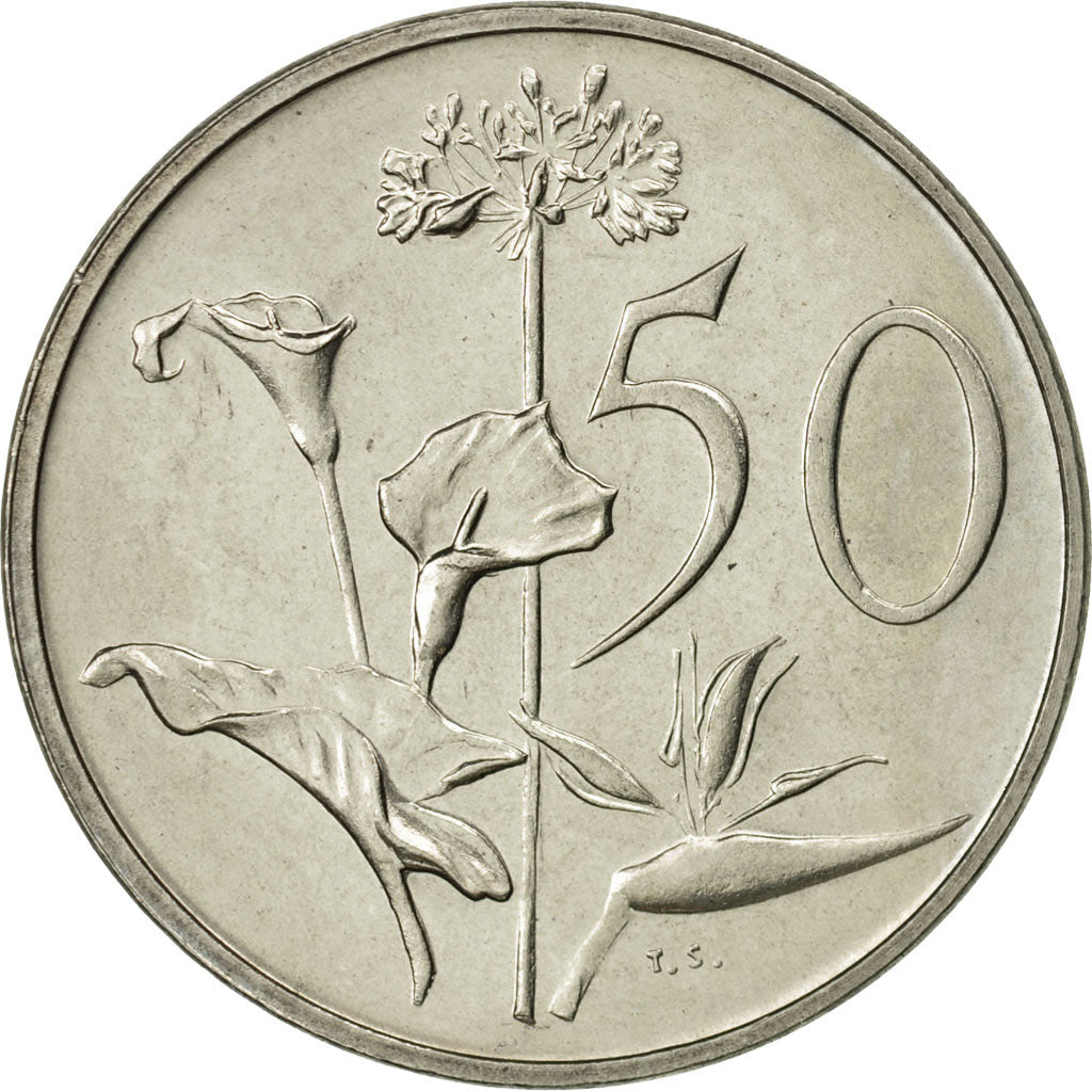 Monnaie, Afrique du Sud, 50 Cents, 1975, SPL, Nickel, KM:87