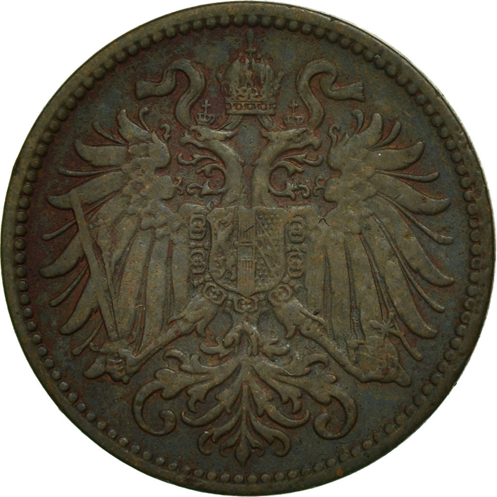 Moneta, Austria, Franz Joseph I, 2 Heller, 1912, EF(40-45), Bronze, KM:2801