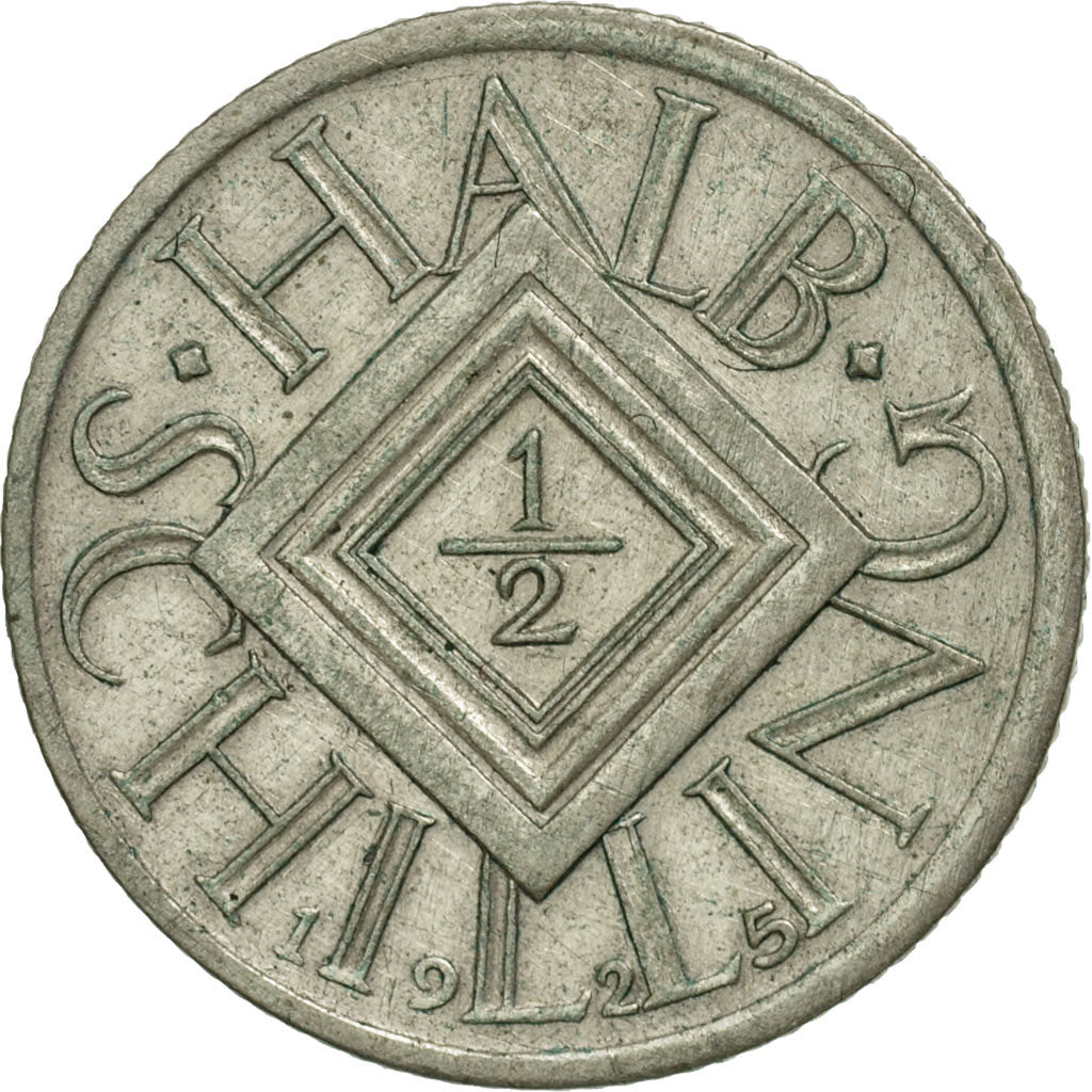 Austria, 1/2 Schilling, 1925, MS(63), Silver, KM:2839