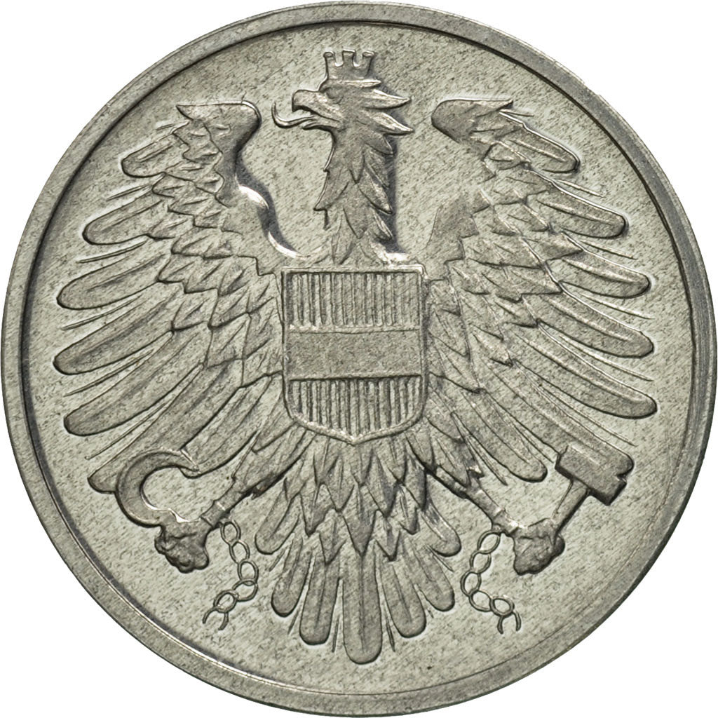 Austria, 2 Groschen, 1969, MS(63), Aluminum, KM:2876