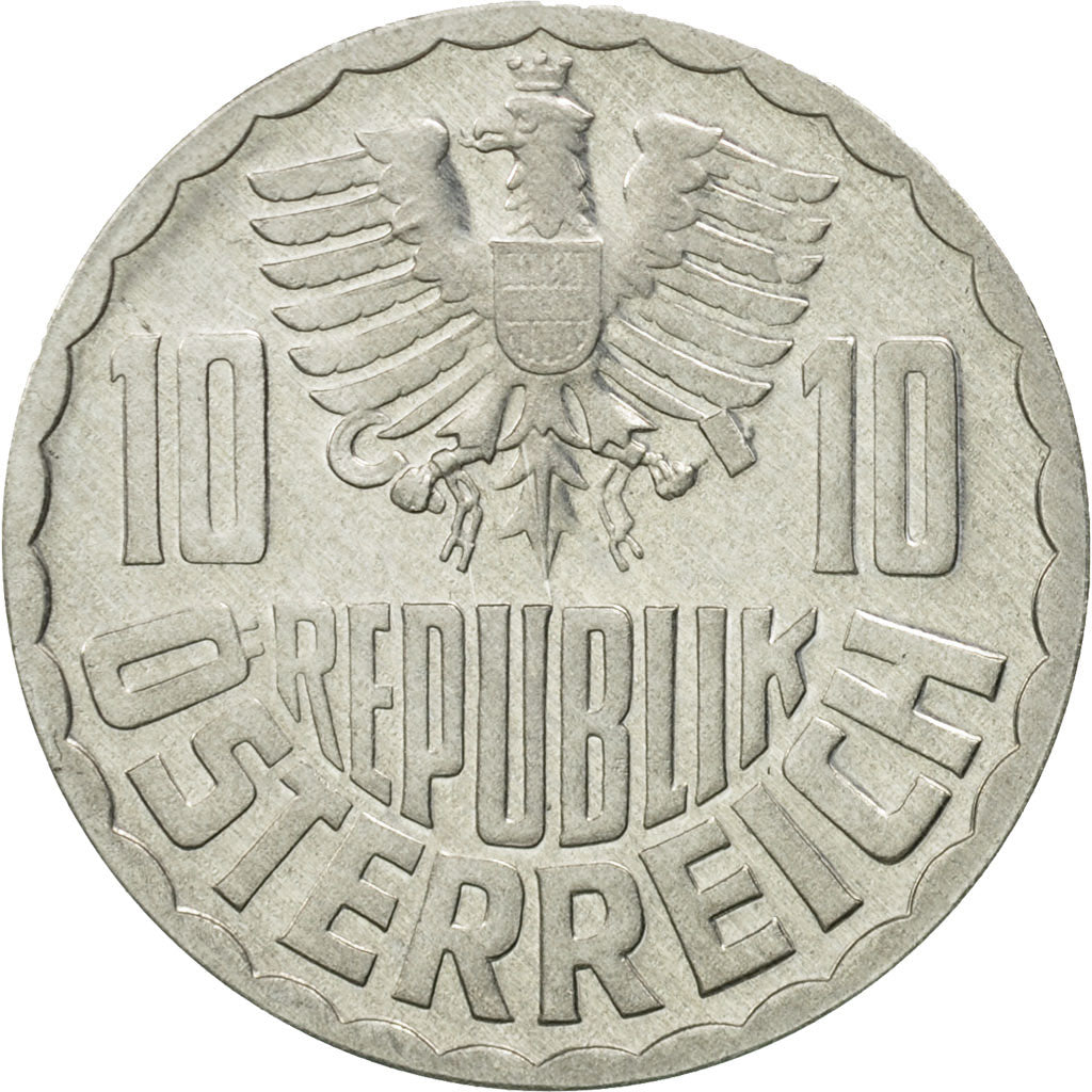 Coin, Austria, 10 Groschen, 1969, Vienna, MS(63), Aluminum, KM:2878