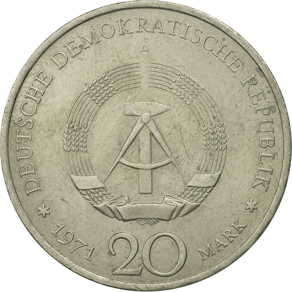 Coin, GERMAN-DEMOCRATIC REPUBLIC, 20 Mark, 1971, Berlin, MS(63), Copper-nickel