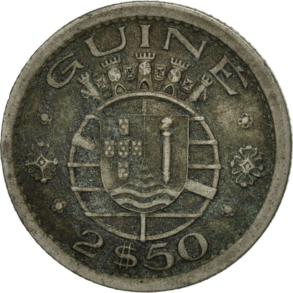 Guinea-Bissau, 2-1/2 Escudos, 1952, VZ, Copper-nickel, KM:9