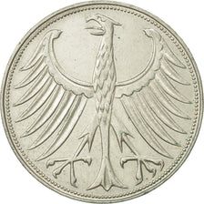 Coin, GERMANY - FEDERAL REPUBLIC, 5 Mark, 1964, Karlsruhe, MS(63), Silver