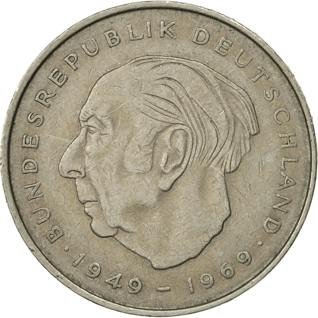 Coin, GERMANY - FEDERAL REPUBLIC, 2 Mark, 1975, Stuttgart, MS(63), Copper-Nickel