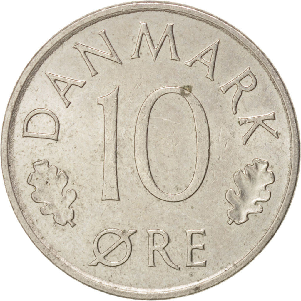 Danimarca, Margrethe II, 10 Öre, 1978, Copenhagen, SPL-, Rame-nichel, KM:860.1