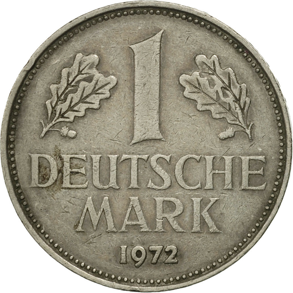 Munten, Federale Duitse Republiek, Mark, 1972, Karlsruhe, UNC-, Copper-nickel