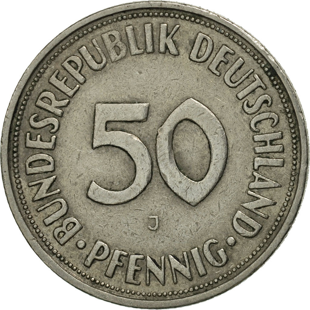 Munten, Federale Duitse Republiek, 50 Pfennig, 1950, Hambourg, UNC-