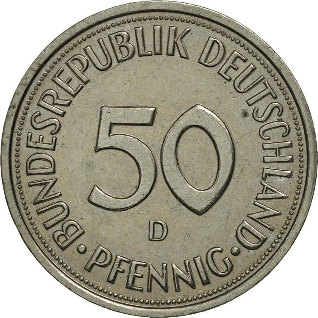 Coin, GERMANY - FEDERAL REPUBLIC, 50 Pfennig, 1984, Munich, MS(63)