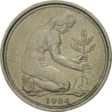 Coin, GERMANY - FEDERAL REPUBLIC, 50 Pfennig, 1984, Hambourg, MS(63)