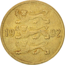 Monnaie, Estonia, 5 Senti, 1992, TTB, Aluminum-Bronze, KM:21