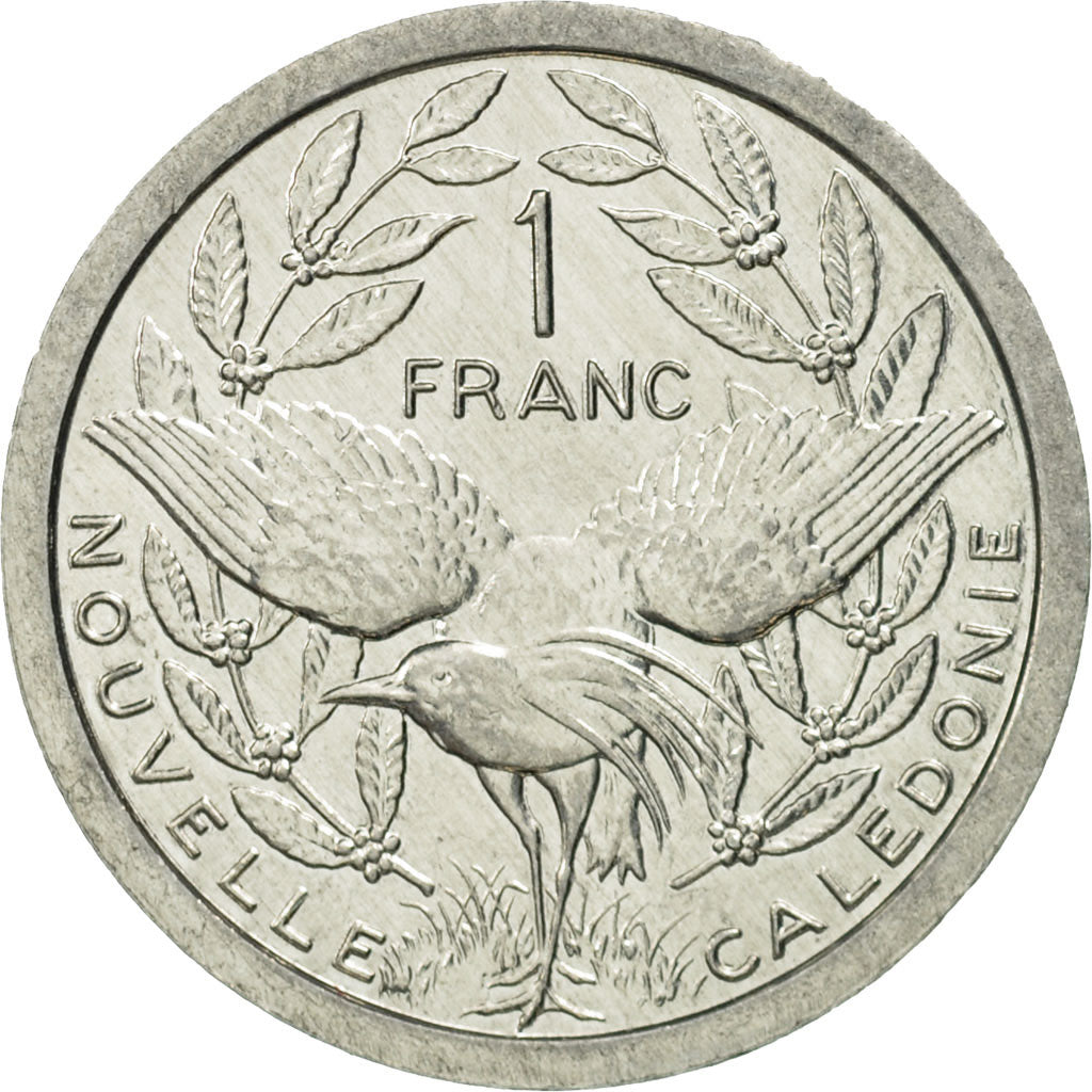 Coin, New Caledonia, Franc, 1991, Paris, MS(63), Aluminum, KM:10
