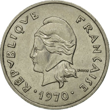 New Caledonia, 10 Francs, 1970, Paris, MS(63), Nickel, KM:5