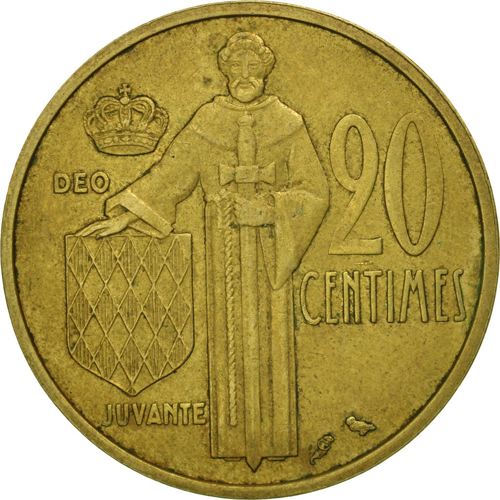 Coin, Monaco, Rainier III, 20 Centimes, 1962, MS(63), Aluminum-Bronze, KM:143