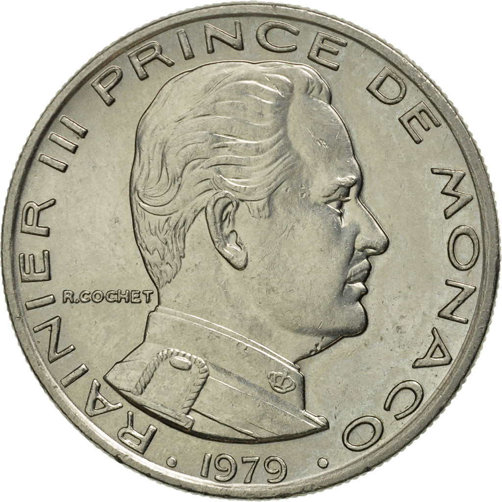Coin, Monaco, Rainier III, Franc, 1979, MS(63), Nickel, KM:140