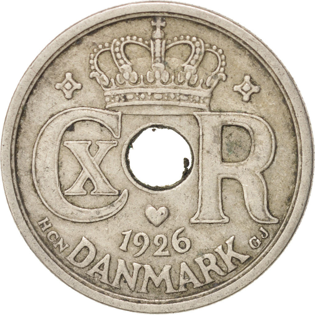 Münze, Dänemark, Christian X, 25 Öre, 1926, Copenhagen, SS, Copper-nickel