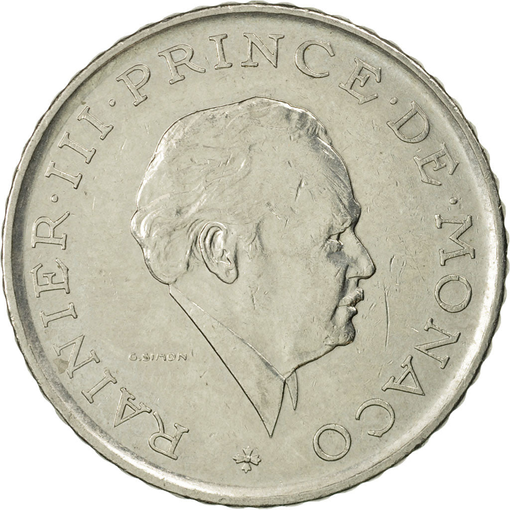 Coin, Monaco, Rainier III, 2 Francs, 1981, MS(63), Nickel, KM:157